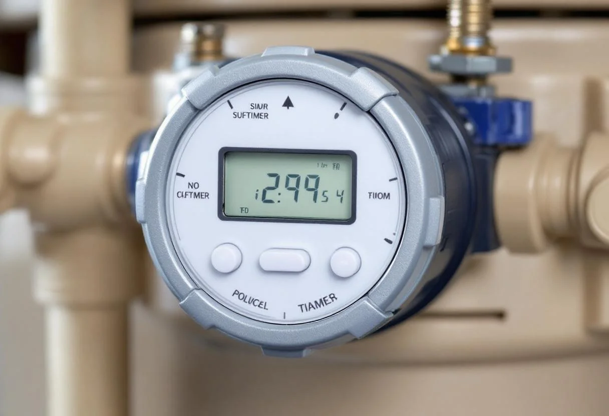 Vanne Fleck 5600 SXT sur un adoucisseur d'eau