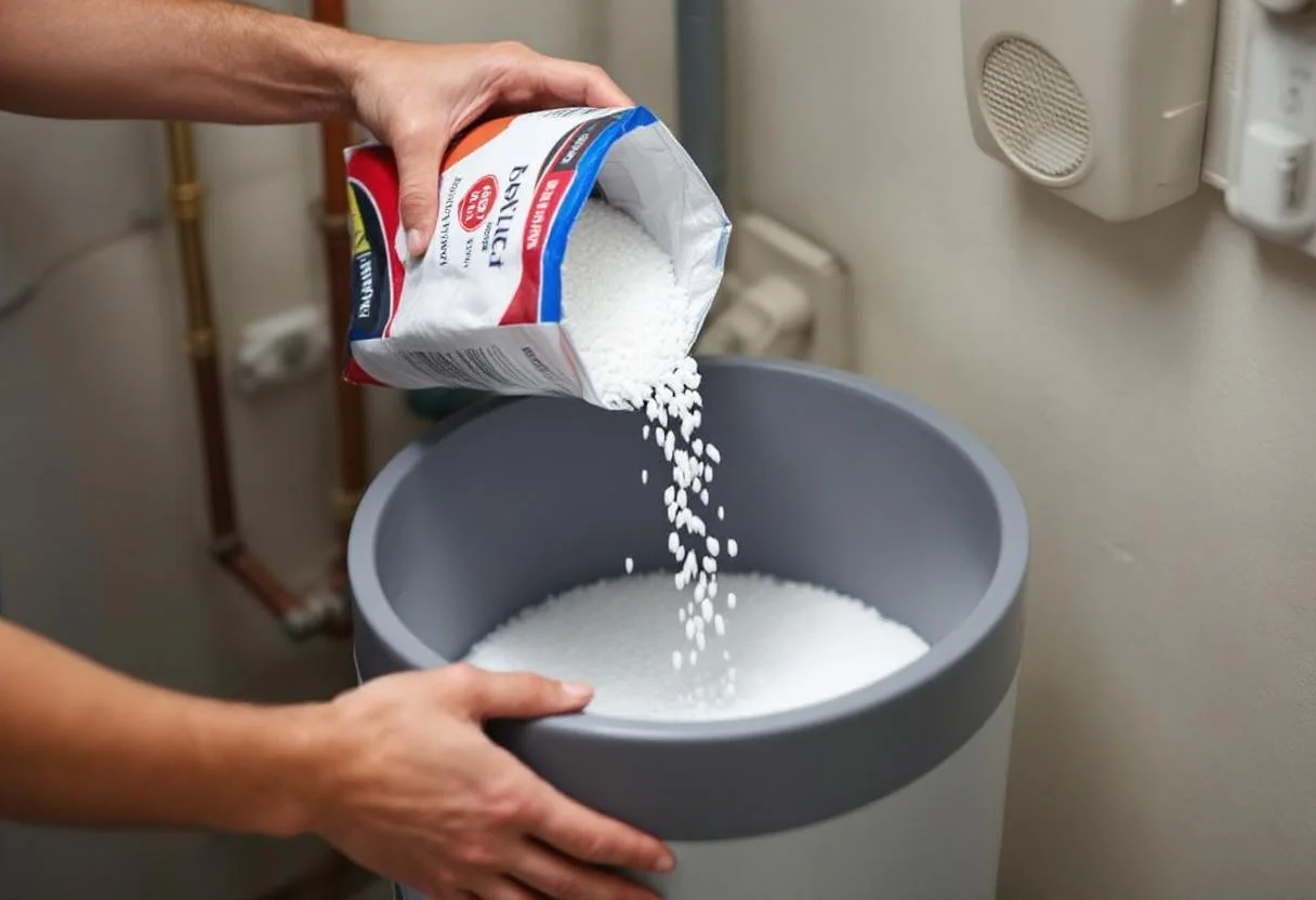 Rechargement du sel dans un adoucisseur