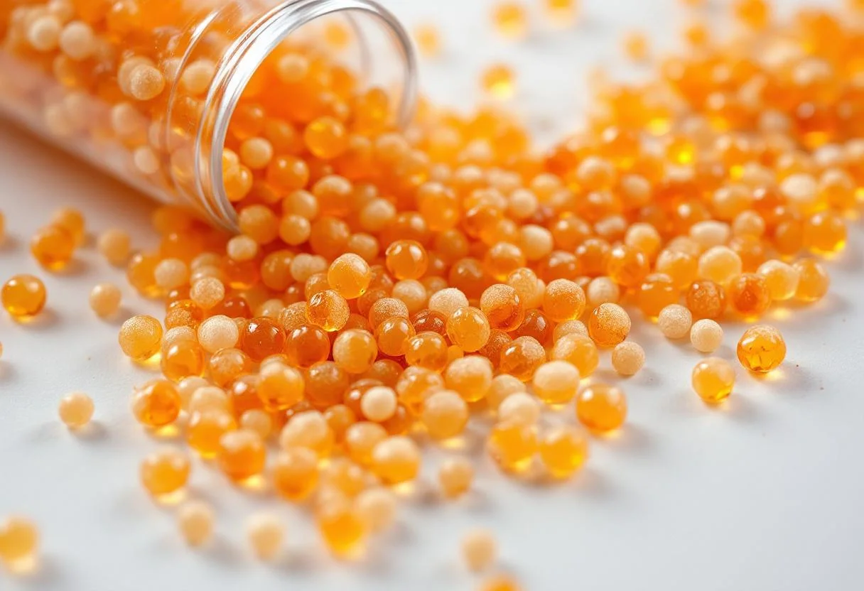 Billes de resine echangeuse d'ions pour adoucisseur